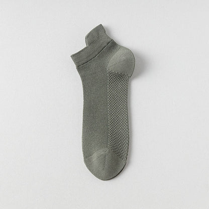 Plusock Breathable Cotton Ankle Socks(5 Pairs) - Army Green - EU39-44(US6-10) - image 6