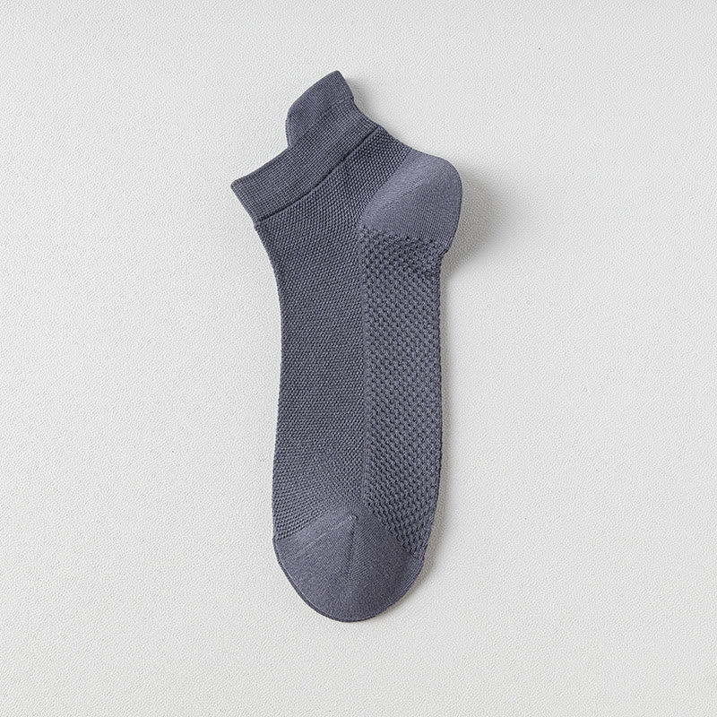 Plusock Breathable Cotton Ankle Socks(5 Pairs) - Blue - EU39-44(US6-10) - image 4
