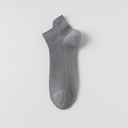 Plusock Breathable Cotton Ankle Socks(5 Pairs) - Dark Grey - EU39-44(US6-10) - image 7