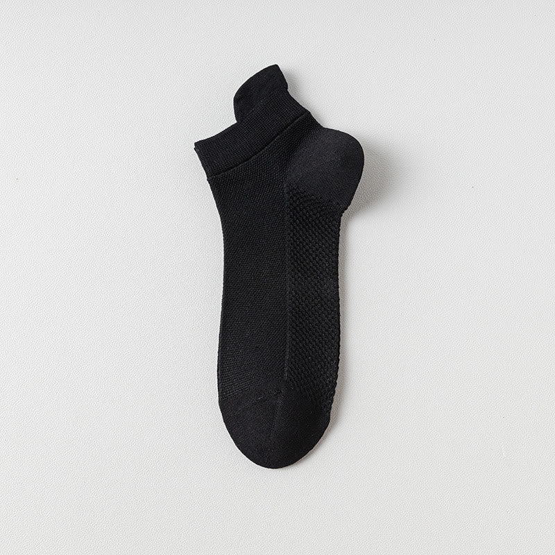 Plusock Breathable Cotton Ankle Socks(5 Pairs) - Black - EU39-44(US6-10) - image 2
