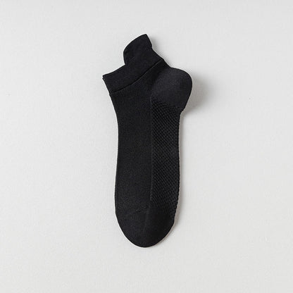 Plusock Breathable Cotton Ankle Socks(5 Pairs) - Black - EU39-44(US6-10) - image 2