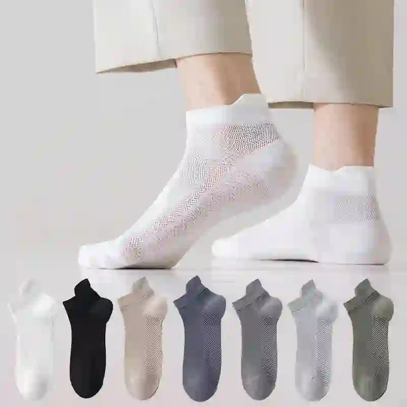 Plusock Breathable Cotton Ankle Socks(5 Pairs) - image 0