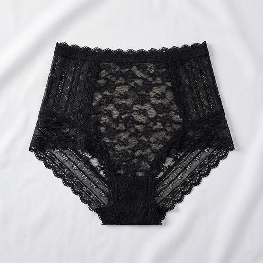 Plusock Full Lace Panty(2 Packs) - Black - 5XL - image 0