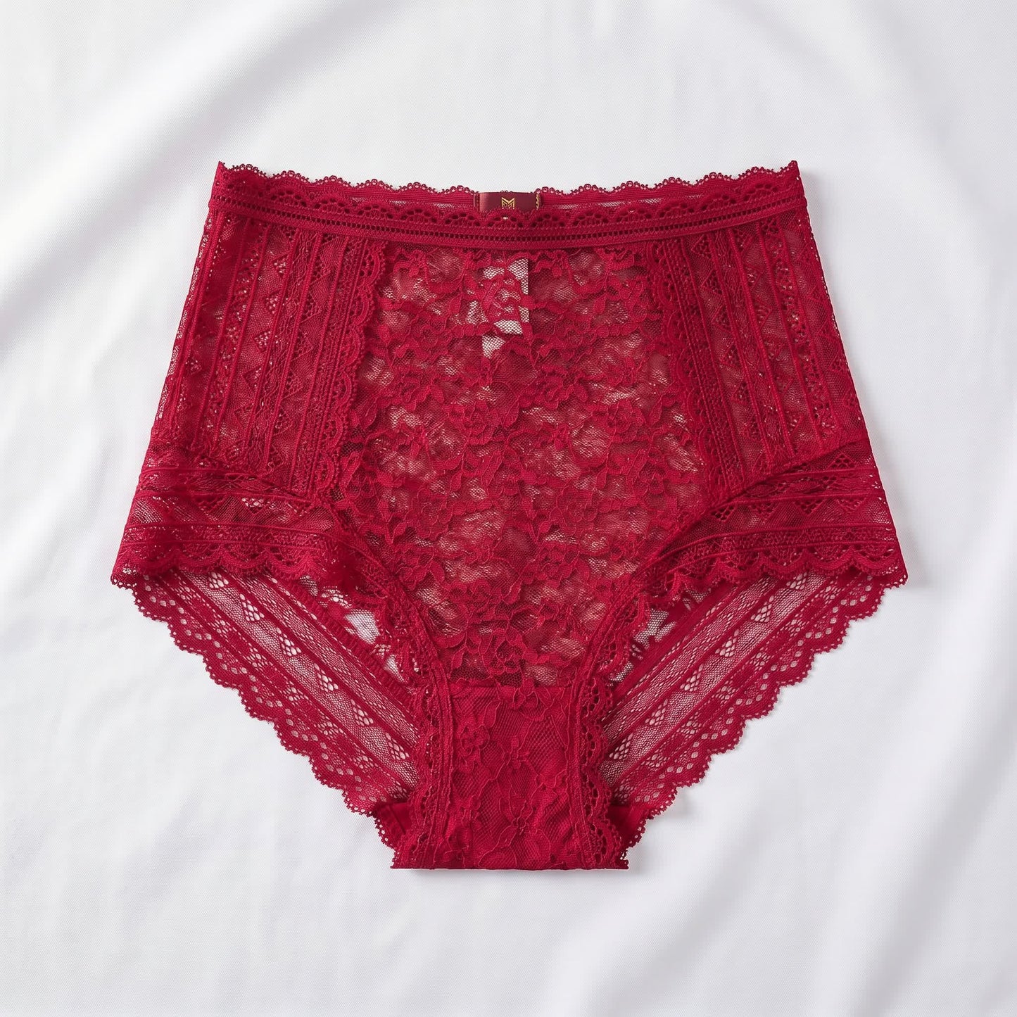 Plusock Full Lace Panty(2 Packs) - Red - 5XL - image 1