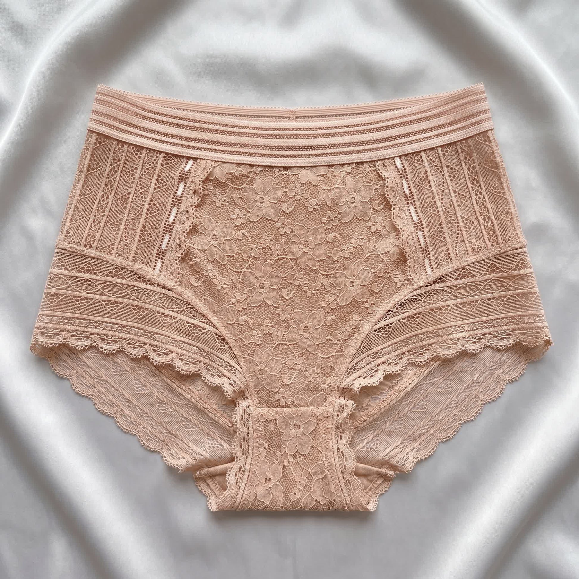 Plusock Full Lace Panty(2 Packs) - Apricot - 5XL - image 3