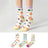 Plusock Playful Pattern Casual Sheer Quarter Socks(3 Pairs) - image 0