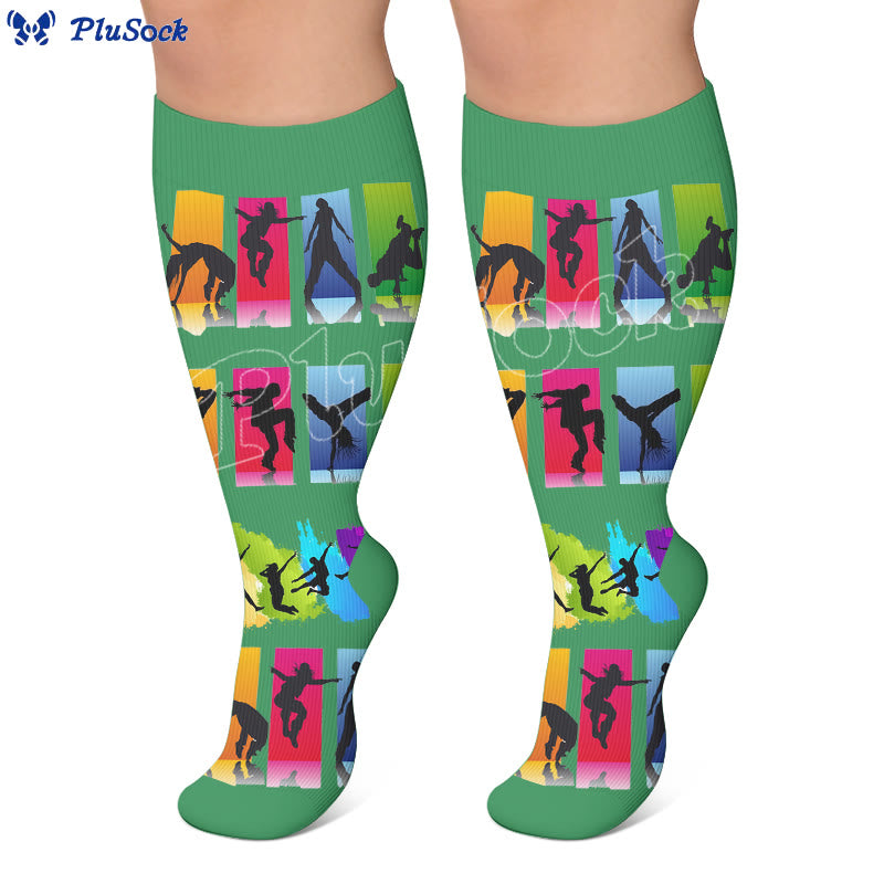 Plusock Plus Size Street Dance Compression Socks - image 2