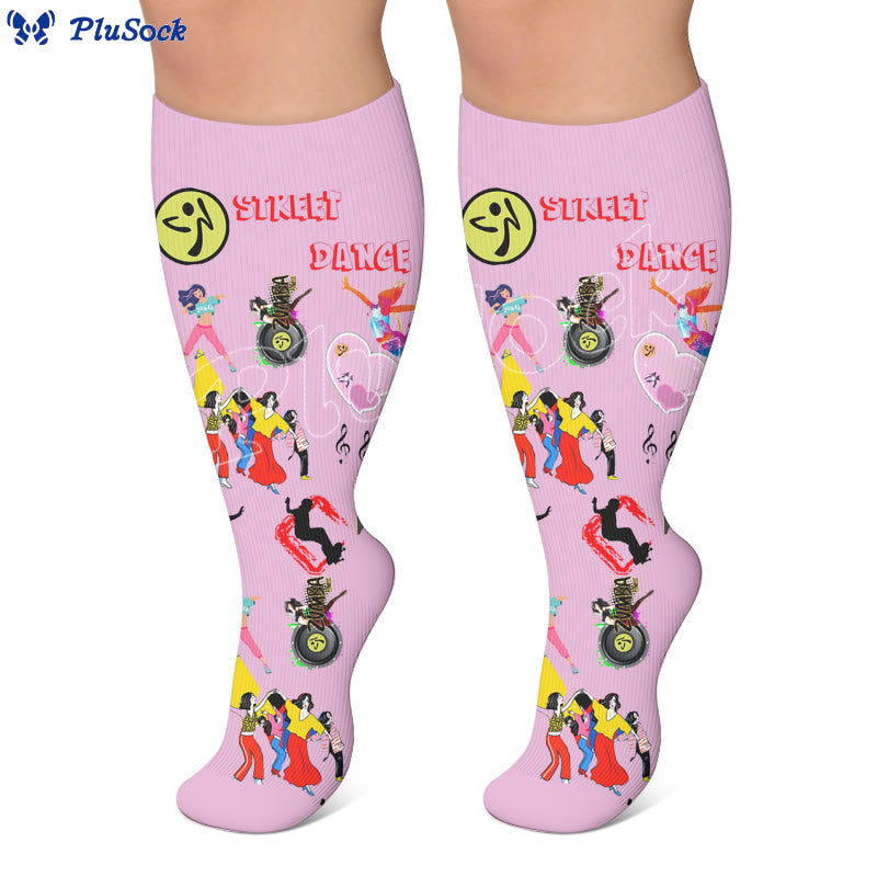 Plusock Plus Size Street Dance Compression Socks - image 3