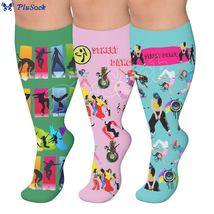 Plusock Plus Size Street Dance Compression Socks - image 0