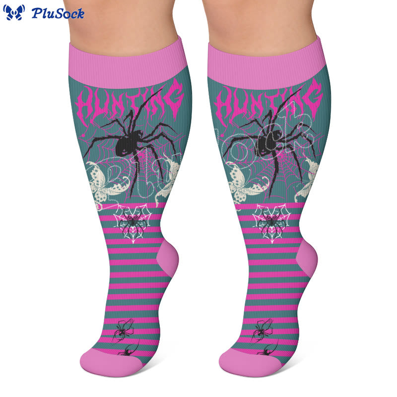 Plusock Plus Size Butterfly Spider Compression Socks - image 3