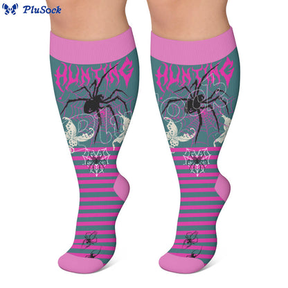 Plusock Plus Size Butterfly Spider Compression Socks - image 3