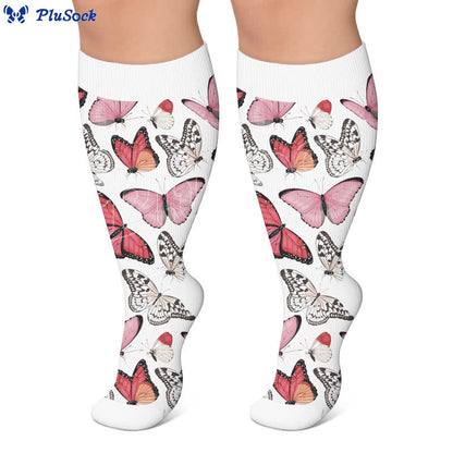 Plusock Plus Size Spring Butterfly Compression Socks - image 4