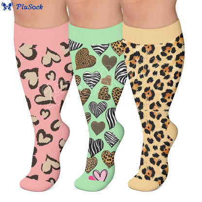 Plusock Plus Size Sexy Leopard Compression Socks - image 0