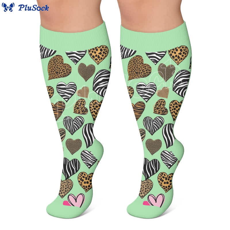 Plusock Plus Size Sexy Leopard Compression Socks - image 3