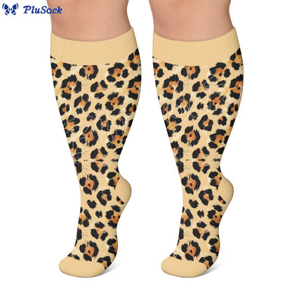 Plusock Plus Size Sexy Leopard Compression Socks - image 4