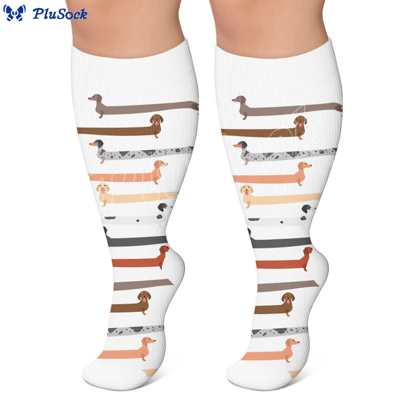 Plusock Plus Size Dachshund Compression Socks - image 4