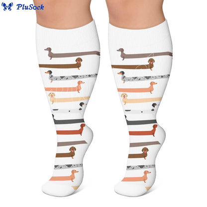 Plusock Plus Size Dachshund Compression Socks - image 4
