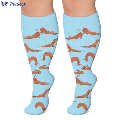 Plusock Plus Size Dachshund Compression Socks - image 3