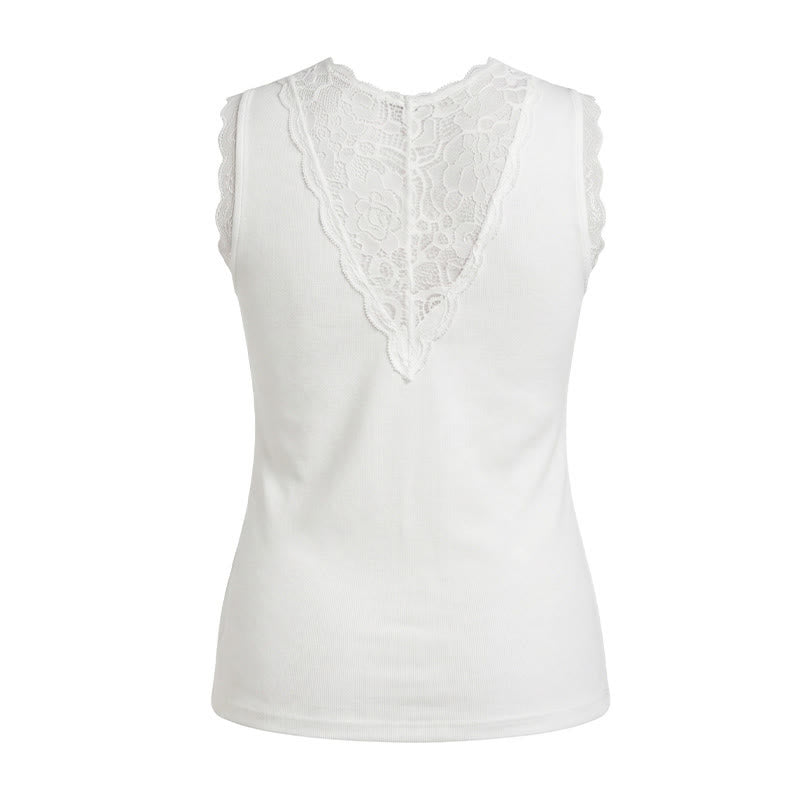 Plusock Plus Size Lace V Neck Tank Top - image 8