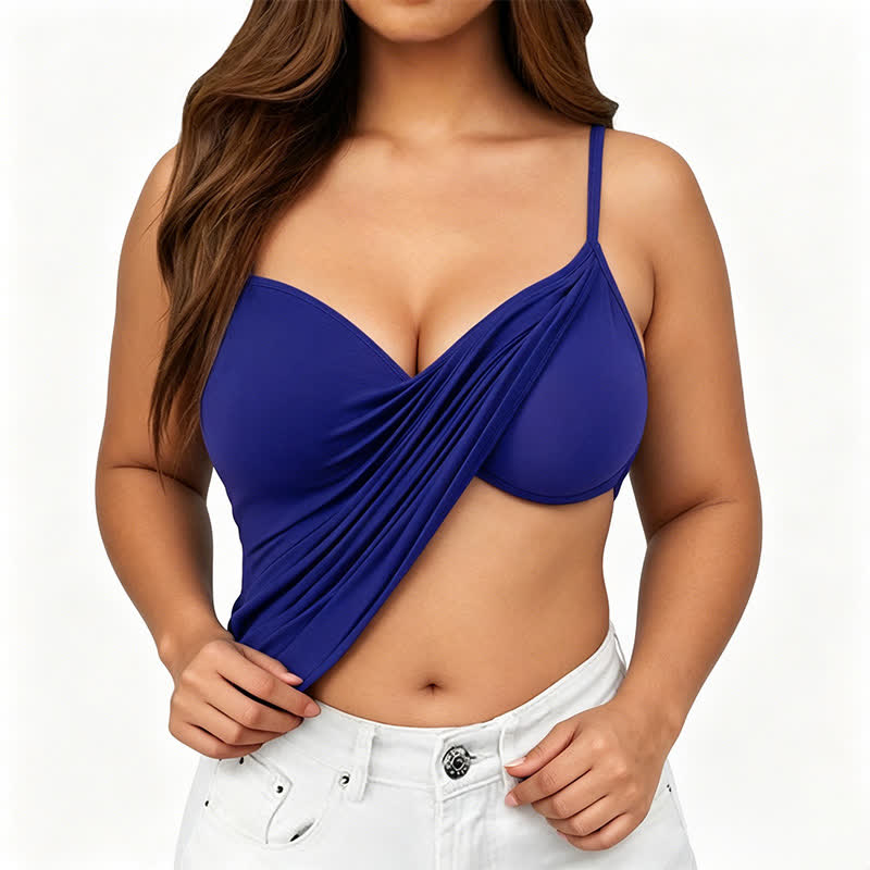 Plusock Modal Wireless Tank Top(2 Pieces) - Blue - 6XL - image 12