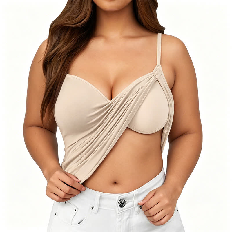 Plusock Modal Wireless Tank Top(2 Pieces) - Nude - 6XL - image 13