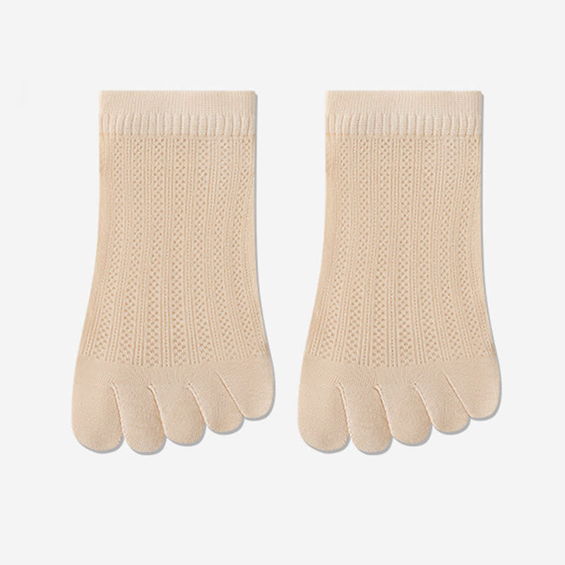 Plusock Breathable Mesh Alignment Socks(4 Pairs) - Apricot - EU36-40(US3-7) - image 14