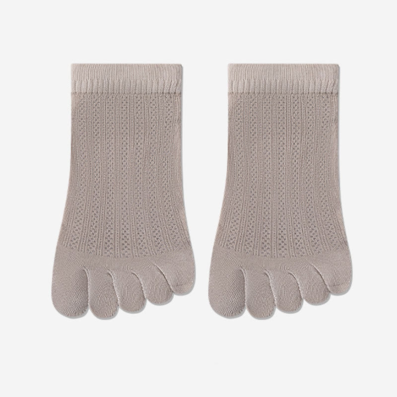 Plusock Breathable Mesh Alignment Socks(4 Pairs) - Coffee - EU36-40(US3-7) - image 17