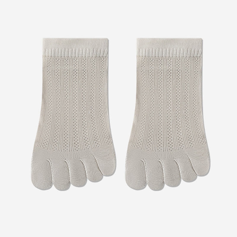 Plusock Breathable Mesh Alignment Socks(4 Pairs) - Light Gray - EU36-40(US3-7) - image 18