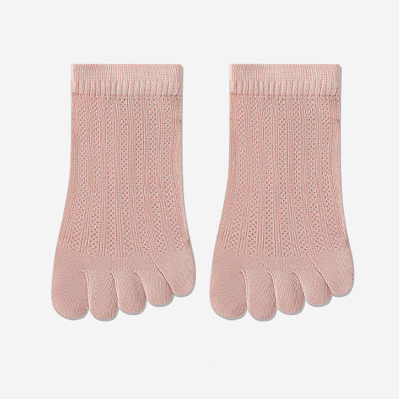 Plusock Breathable Mesh Alignment Socks(4 Pairs) - Pink - EU36-40(US3-7) - image 15