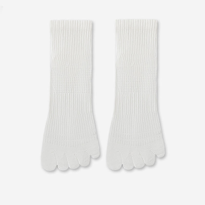 Plusock Breathable Cotton Alignment Socks(5 Pairs) - White - EU39-45(US6-11) - image 9