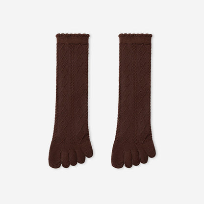 Plusock Cotton Mesh Alignment Socks(3 Pairs) - Brown - EU36-40(US3-7) - image 16