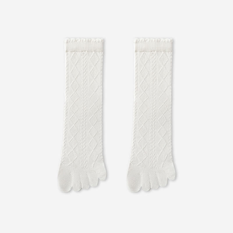 Plusock Cotton Mesh Alignment Socks(3 Pairs) - White - EU36-40(US3-7) - image 12