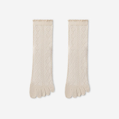 Plusock Cotton Mesh Alignment Socks(3 Pairs) - Apricot - EU36-40(US3-7) - image 15