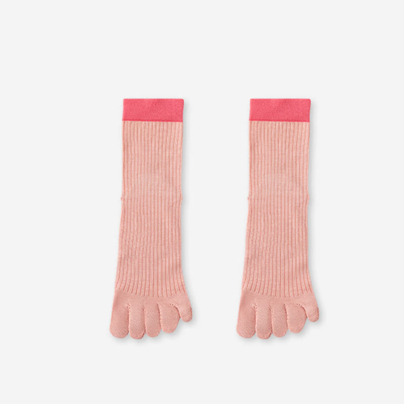 Plusock Casual Colorblock Alignment Socks(3 Pairs) - Pink - EU36-40(US3-7) - image 15