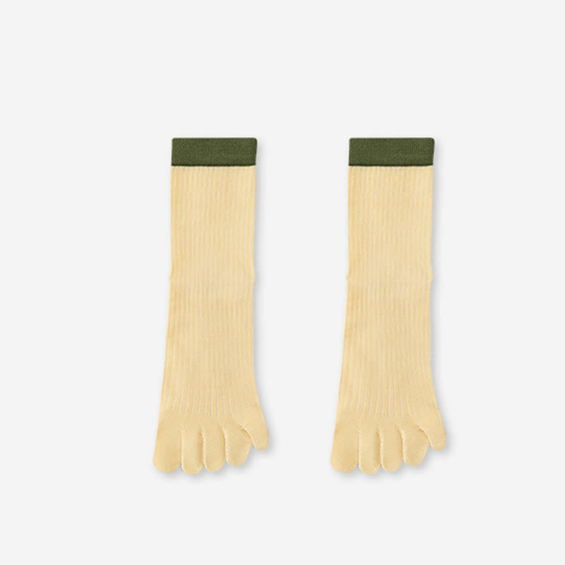 Plusock Casual Colorblock Alignment Socks(3 Pairs) - Yellow - EU36-40(US3-7) - image 14