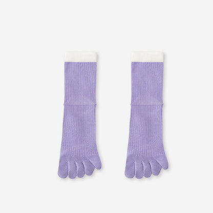 Plusock Casual Colorblock Alignment Socks(3 Pairs) - Purple - EU36-40(US3-7) - image 16