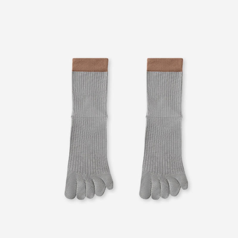 Plusock Casual Colorblock Alignment Socks(3 Pairs) - Grey - EU36-40(US3-7) - image 13