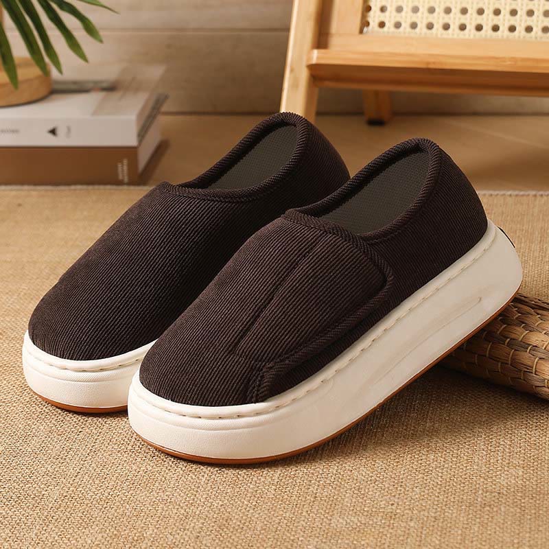 Plusock Plus Size Cushioned Sole Slippers - Coffee - EU45-46(US10-11) - image 14