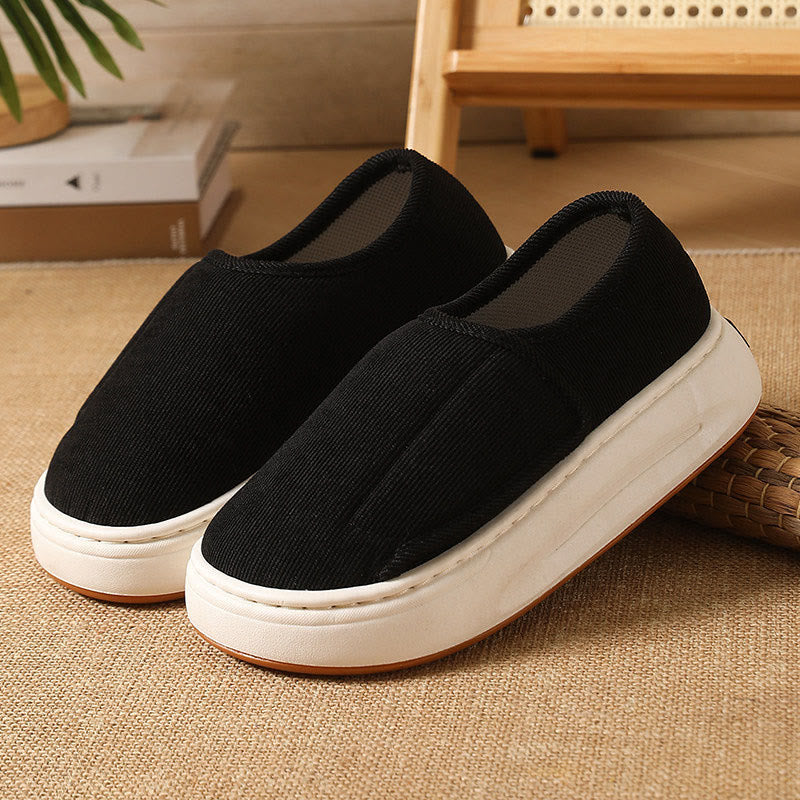 Plusock Plus Size Cushioned Sole Slippers - Black - EU45-46(US10-11) - image 15
