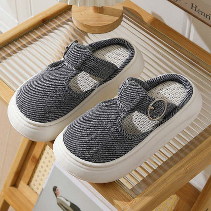 Plusock Plus Size Cozy Thick Sole Slippers - Grey - EU44-45(US9-10) - image 12