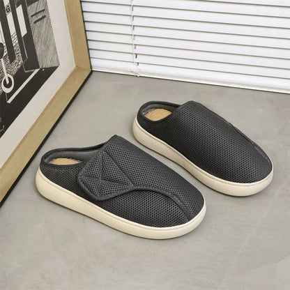 Plusock Plus Size Breathable Mesh Upper Slippers - Grey-B - EU47-48(US11-12) - image 16