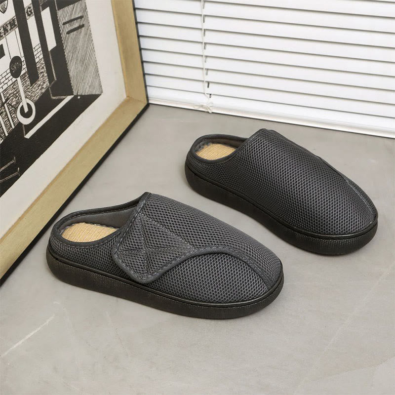 Plusock Plus Size Breathable Mesh Upper Slippers - Grey-A - EU47-48(US11-12) - image 13