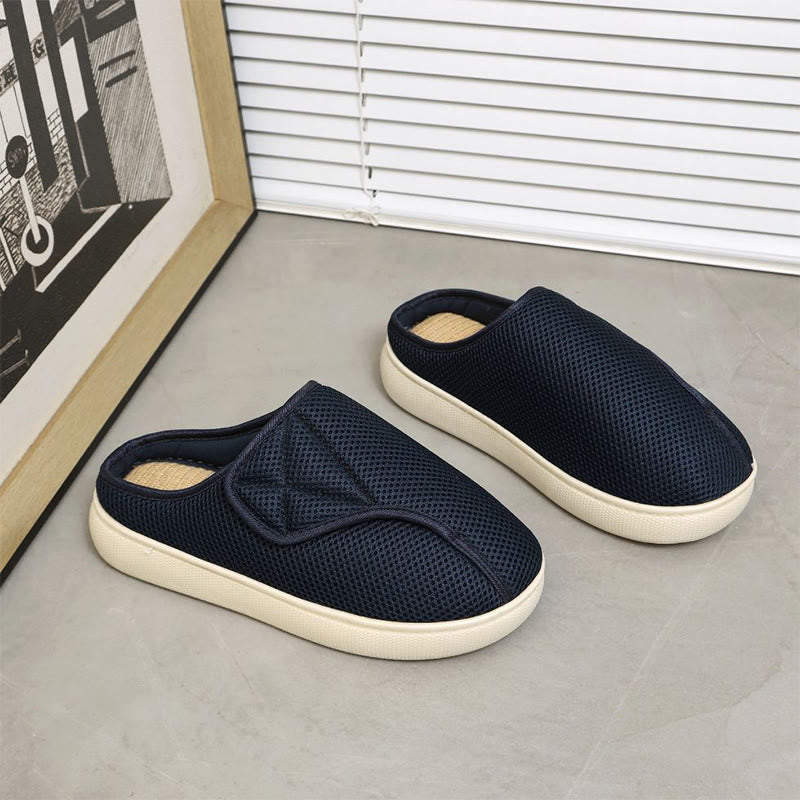 Plusock Plus Size Breathable Mesh Upper Slippers - Blue-B - EU47-48(US11-12) - image 18