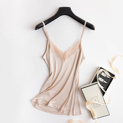 Plusock Plus Size Lace Silk Cooling Tank Top - Nude - XXL - image 9