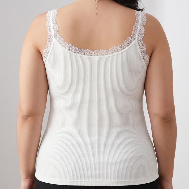 Plusock Lace Trim Modal Tank Top(2 Pieces) - image 1