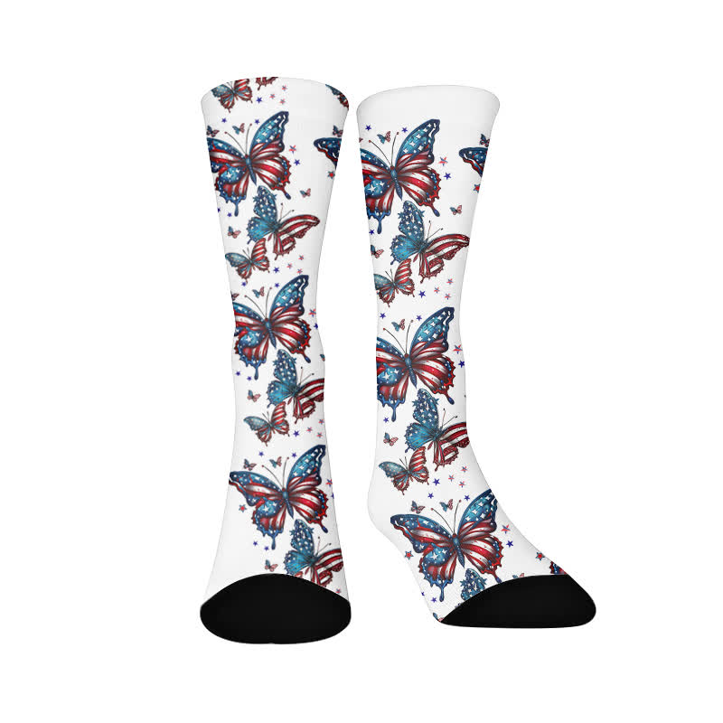 Plusock Bowknot Flag Butterfly Socks - Flag texture(1 Pair) - EU37-44(US4-10) - image 8
