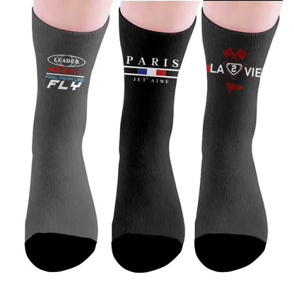Plusock Racing Paris Flag Socks - Multicolor(3 Pairs) - EU37-44(US4-10) - image 10