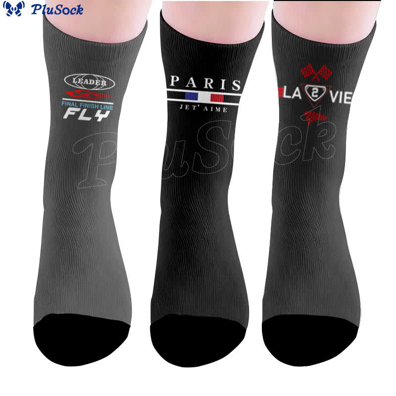 Plusock Racing Paris Flag Socks - image 0