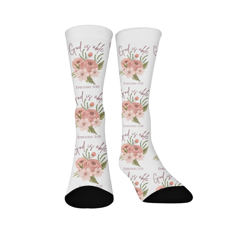 Plusock Floral Leopard Print Socks - Floral(1 Pair) - EU37-44(US4-10) - image 7