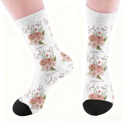 Plusock Floral Leopard Print Socks - image 4